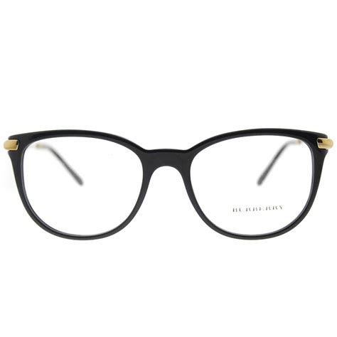 Burberry BE 2255Q 3001 Black Plastic Square Eyeglasses 51mm.